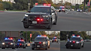 x7 LASD San Dimas Units x2 Baldwin Park CHP New Ford Explorer amp x1 Azusa Police Responding Code 3 [upl. by Attesor]