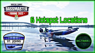 6 Hotspot locations  Stjohns River  Bassmaster Fishing 2022 🎣 [upl. by Mccord]