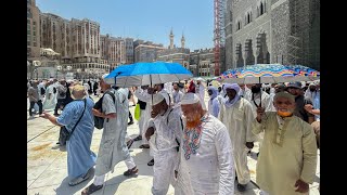 Hajj  à La Mecque les pèlerins accablés par la chaleur [upl. by Ewald390]