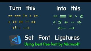 Setting Up Font Ligatures in VS Code  Cascadiacode font family installation in VS Code [upl. by Ahsein]