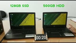 ACER E5 575 128GB SSD vs ACER E5 575 500GB HDD [upl. by Nyssa]