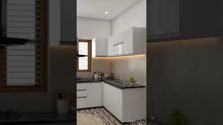 modular kitchen 3d work [upl. by Anesusa]