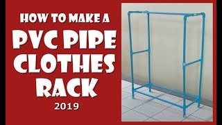 DIY PVC Pipe Clothes Rack [upl. by Nesnar751]