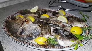 Grilled Sea Bream with Roasted Vegetables [upl. by Aiouqahs]