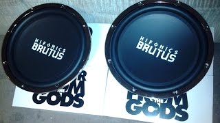 Hifonics Brutus 15 inch sub BRZ15D4 1st Demo in New Ported Box [upl. by Venterea797]