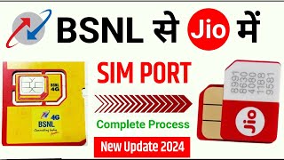 BSNL to Jio sim Port  bsnl se jio mein port kaise kare  bsnl se jio me wapas port kaise hoga [upl. by Spanjian]