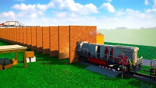 Can 50 BRICK WALLS Stop a Train 284 [upl. by Nalyr]