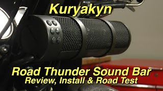 Kuryakyn Road Thunder Sound Bar by MTX Review Installation and Road Test by JampP Cycles [upl. by Assetal]