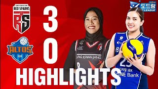 HIGHLIGHT RED SPARK VS IBK ALTOS  KOREAN VLEAGUE [upl. by Nnarual]