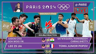 LEE ZII JIA and AARON CHIASOH WOOI YIK 🇲🇾 LIVE Paris 2024 OLY Badminton Darence Chan Reaction [upl. by Perice957]