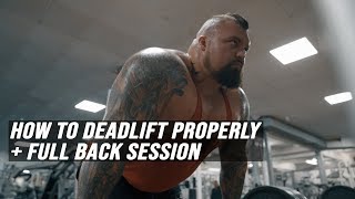 How To Deadlift Properly  Full Back Session [upl. by Aticnemrac]