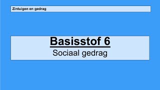 Havo 4  Zintuigen en gedrag  Basisstof 6 Sociaal gedrag [upl. by Annahpos475]