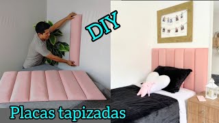 Como hacer CABECERA TAPIZADA  placas tapizadas DIY [upl. by Lalo]