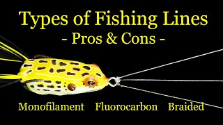 Types of Fishing Lines  Pros and Cons  Fishing Line Basics [upl. by Aubigny]