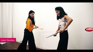 Learn Dandiya For Beginners  Easy Dandiya Dance Steps Video  Navaratri Dandiya Dance Songs [upl. by Grote]