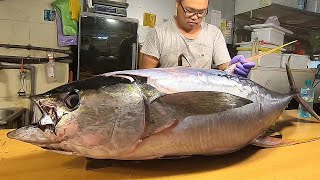 Fast and Pecise Yellowfin Tuna  Mahi Mahi Fish Cutting Skills [upl. by Adnof]