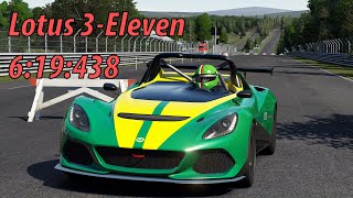 Lotus 3Eleven  Nordschleife Tourist World Record 619438  Assetto Corsa [upl. by Chyou954]