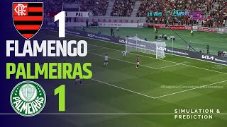 FLAMENGO 1 X 1 PALMEIRAS • Melhores Momentos • Brasileirão 2024  SimulaçãoRecreação [upl. by Eniamart]