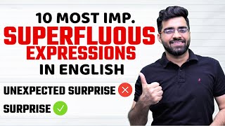 10 Most Important Superfluous Expressions in English  Tarun Grover [upl. by Dyun]