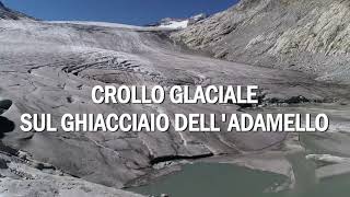 Crollo glaciale sul ghiacciaio dellAdamello [upl. by Lenette513]