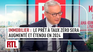 Immobilier  Le prêt à taux zéro sera augmenté et étendu en 2024 [upl. by Tj]