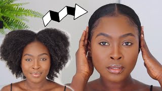 BEST METHOD GETTING 4A4B4C NATURAL HAIR INTO SLEEK BUN  NO FRIZZ [upl. by Wetzell386]