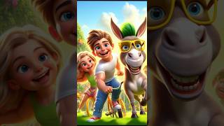 Donkey Transformation 🫏 😄👍cute ai funny ytshorts [upl. by Wilonah899]