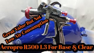 R500 Aeropro LVLP 13 Basecoat amp Clearcoat Best Cheap Spray Gun For Yamaha DPB [upl. by Atteloj]