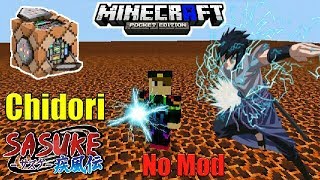 CARA BUAT CHIDORI SASUKE Di MCPE  NO MOD [upl. by Adnawot]