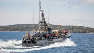 Torpedoboat T121 Spica and Missileboat R142 Ystad 16may 2015 [upl. by Otilrac490]