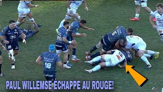 quotQUELLE HONTE  PAUL WILLEMSE ÉCHAPPE AU ROUGE LES SUPPORTERS EN COLÈRE  Montpellier vs Castres [upl. by Nohsal103]