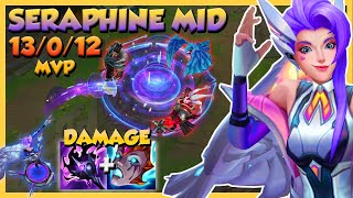 How I 𝓨𝓾𝓾𝓾𝓱𝓱𝓱 and carry as FULL DAMAGE MID SERAPHINE in high elo  Erick Dota Seraphine Full Game [upl. by Anot]