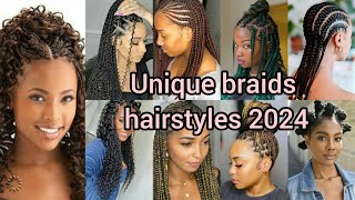 Unique braids hairstyles for elegant ladies  Trendy cornrows hairstyles  Cornrows braids styles [upl. by Garek]