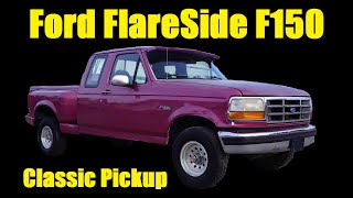 OBS Flareside  1993 Ford F150 Flare Side 12 Ton Pickup Truck Review Video  Old Body Style [upl. by Nomihs98]