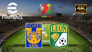 eFootball 2025  Tigres UANL vs León  Liga MX 2024 4K 60FPS [upl. by Mccormac]