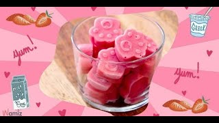 Recette pour chien  les friandises glacées façon smoothie banane fraise [upl. by Mavilia]