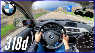 2012 BMW 318d Touring 20  141HP  POV Autobahn Top Speed Drive [upl. by Aylmar]