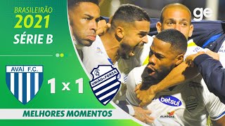 AVAÍ 1 X 1 CSA  MELHORES MOMENTOS  35ª RODADA BRASILEIRÃO SÉRIE B 2021  geglobo [upl. by Mapes]