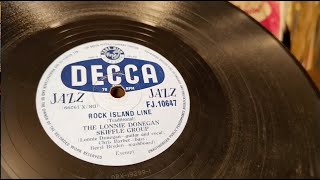 Rock Island Line  Lonnie Donegan Skiffle Group Chris Barber Beryl Bryden  Decca 78rpm  Bush Scene [upl. by Labotsirc]