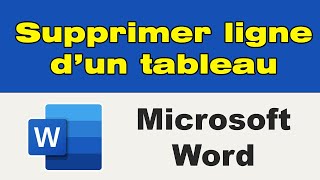 Comment supprimer les lignes dun tableau sur Word [upl. by Hamilah421]