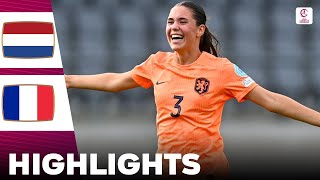 Netherlands vs France  Highlights  U19 Womens European Championship Semi Final 24072024 [upl. by Mehalek]