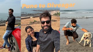 Diveagar Staycation  Pune to Diveagar  Drone shots  Road Trip with our Labrador  Diveagar Beach [upl. by Mathis]