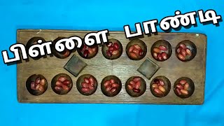 பல்லாங்குழிபிள்ளை பாண்டி  how to play pallankuzhi game pillai pandi method2Tamilgame pallanguzhi [upl. by Daj]