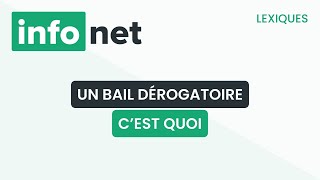 Un bail dérogatoire cest quoi  définition aide lexique tuto explication [upl. by Wulf]