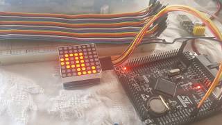 DEMO Scroll Led matrix 8x8 Letters numbers and symbols [upl. by Ahsel]