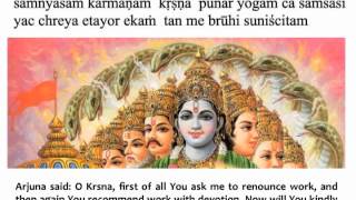 Bhagavad Gita Chapter 5  Verse 1 [upl. by Winslow]