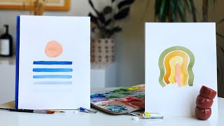 How to paint very simple and cool modern art for your home [upl. by Launcelot]