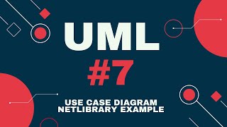 UML Basics with PlantUML 7 Use case diagram  NetLibrary example [upl. by Josepha]