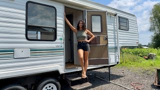 From Start to Finish  Renovating a 1993 Fifth Wheel Camper [upl. by Rukna]