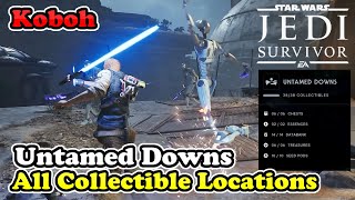 Untamed Downs All Collectible Locations Star Wars Jedi Survivor Koboh Collectible Guide [upl. by Eelano]